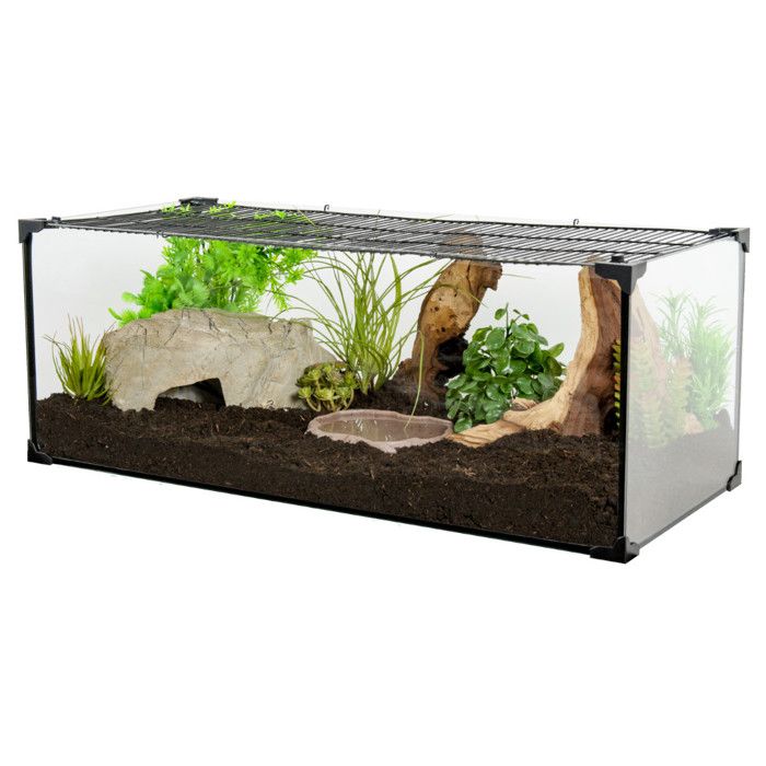 Terrarium tortue Karapas Terra 100 Pro noir - Zolux Noir(Profondeur : 100 cm)