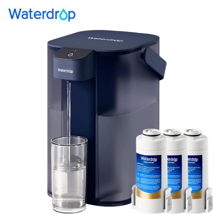 Waterdrop Carafe Filtrante Èlectrique Instantanée 3,5 L, Filtre à Eau de 3 Mois, Système d'Eau Potable Extérieur(3)(ED01B-3F)