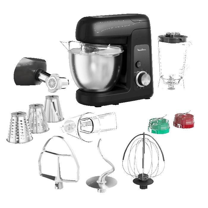 Moulinex Bake Partner, Robot pâtissier, Puissance de 1 100 W, QA525810(Bake Partner)
