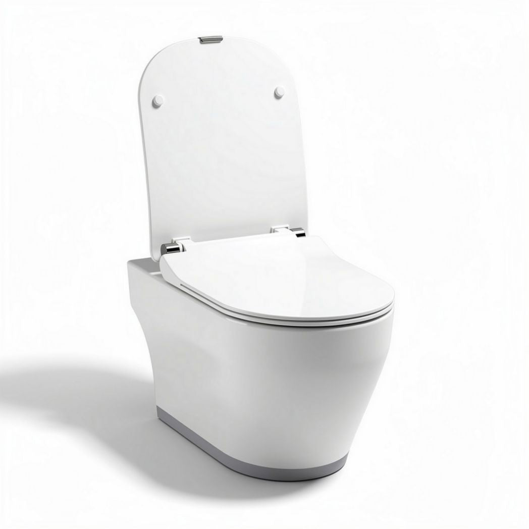 Toilettes suspendues modernes en céramique blanche 75 x 38 x 40cm