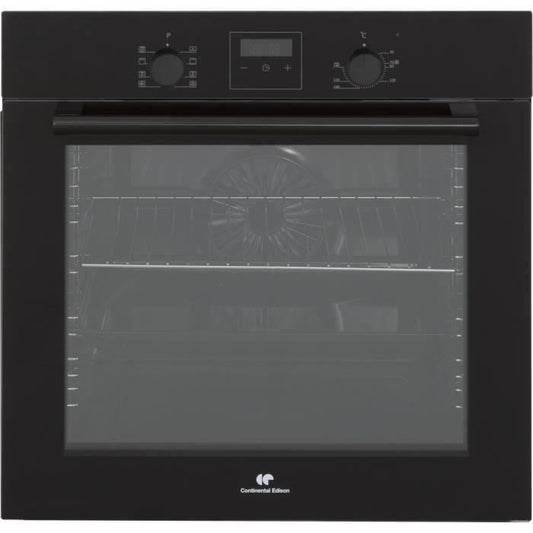 Four encastrable nettoyage catalyse - chaleur pulsée CONTINENTAL EDISON F80CBP Noir programmateur digital - 59,5 x 59,5 x 56,6 cm(Noir)