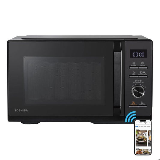 Micro-ondes combin pose libre MW3-SAC26SF(BK) 26L, 900W  Gril 1000W  Convection 2100W - Connection WiFi  Friteuse sans huile(Inverter et 26 L noir gril 7-en-1/900 W)