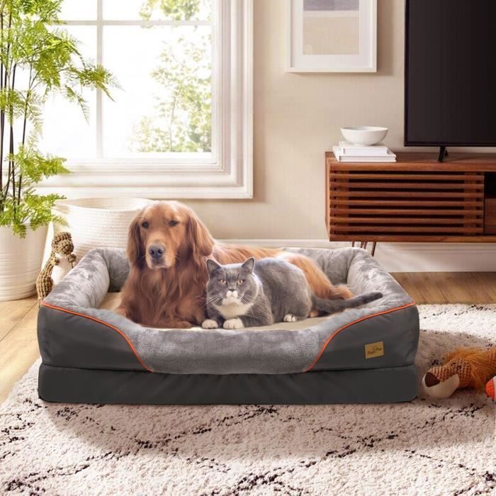 Coussin Chien Déhoussable et Lavable 120cm Panier Orthopédique pour Grand Chien Lit Canape pour Chien Grande Taille(2XL)