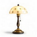 Lampe de bureau en métal doré avec abat-jour en verre 30 x 30 x 50cm