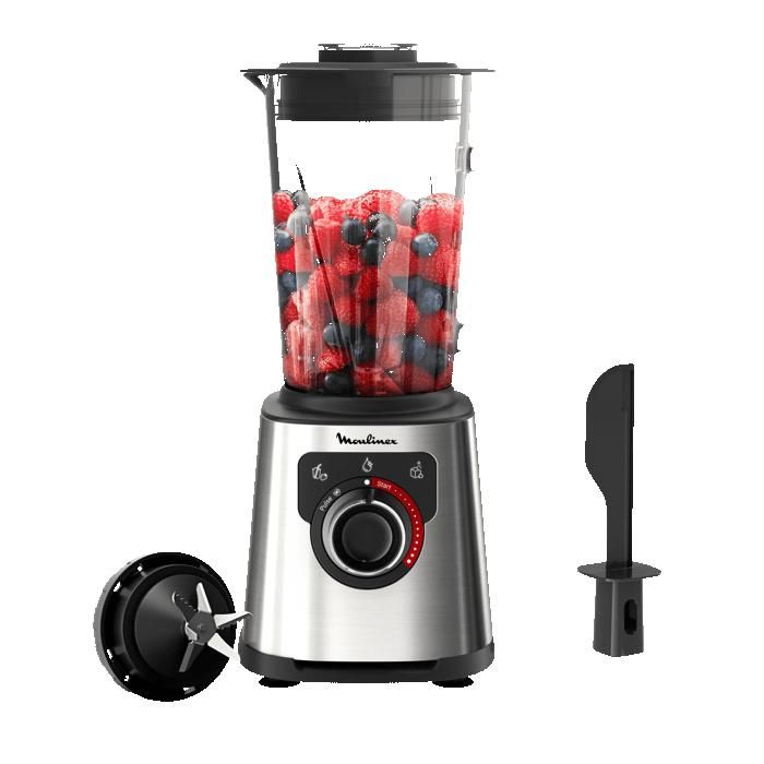 Moulinex PerfectMix + Blender haute vitesse, 1200 W, bol 2 L, Capacité utile 1,5 L, Technologie de lames Powelix(Neuf)