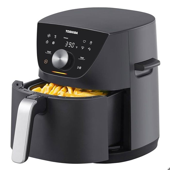 Friteuse sans huile TOSHIBA AirFryer Capacité 5,2L - 1550W - 8 menus prédéfinis et fonction(Capacité : 7/Puissance électrique: 1550 Watts)