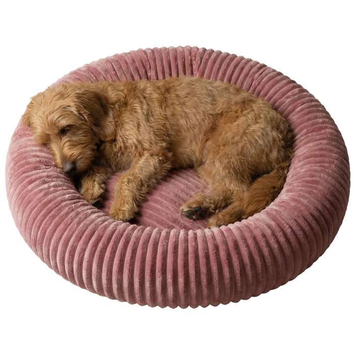 Grand lit pour chien PELUVIO Koya - Moelleux - Avec coussin - 75 x 75 cm - Rose(L)