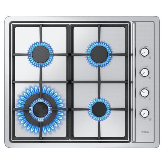 Plaque de cuisson gaz IsEasy MGBS-314A 4 feux Inox(4 Brûleurs A)