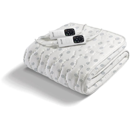 Surmatelas Chauffant - Imetec - 2 Places Adapto, 150x160 cm - 6 Températures Chauffage Rapide - 100% Coton - Température Constante(Surmatelas/16628B)