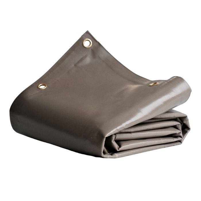 TECPLAST Bâche pour Carport 2,5x3 m LP640CP Taupe - Garantie 8 ans - Toile PVC étanche pour abri de voiture(Blanc crème/2 x 3 m)
