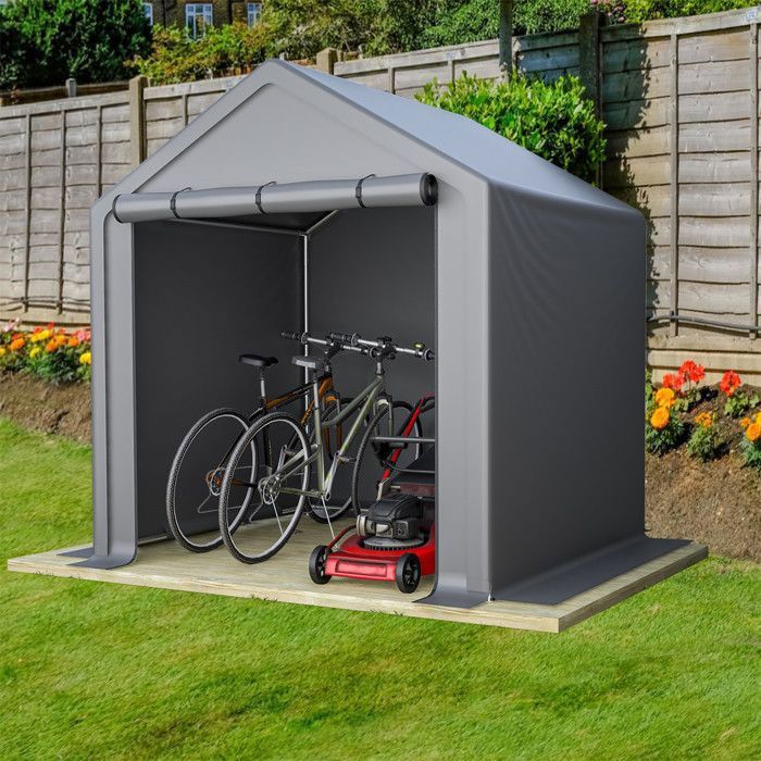 Abri de Jardin Pas Cher, Cabane de Jardin avec Volet Roulant,Abri Velo,Tente de Stockage pour Outils et(100 x 187 x 160 cm)